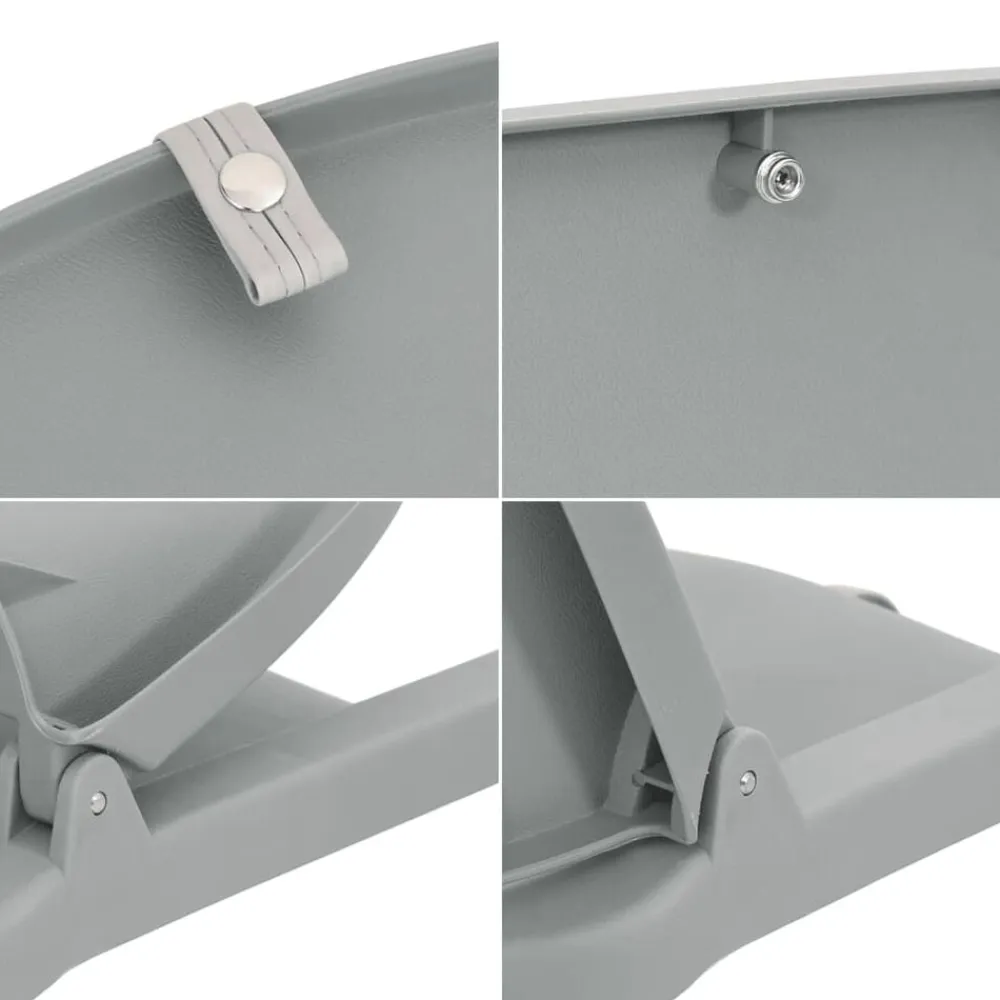 vidaXL Asientos plegables de barco sin cojín 2 uds 48x51x41 cm Gris Online