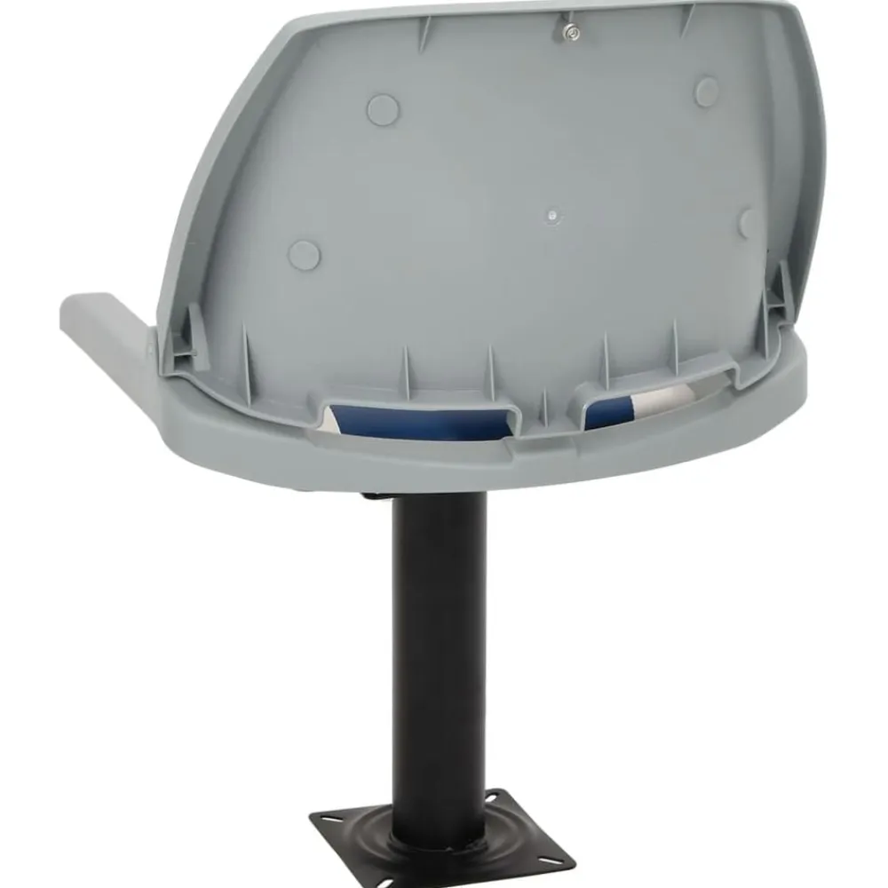 vidaXL Asientos plegables de barco 2 uds 48x51x41 cm Azul y blanco Sale