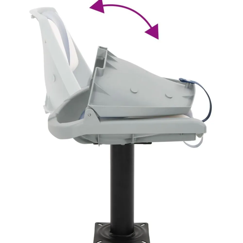 vidaXL Asientos plegables de barco 2 uds 48x51x41 cm Azul y blanco Sale