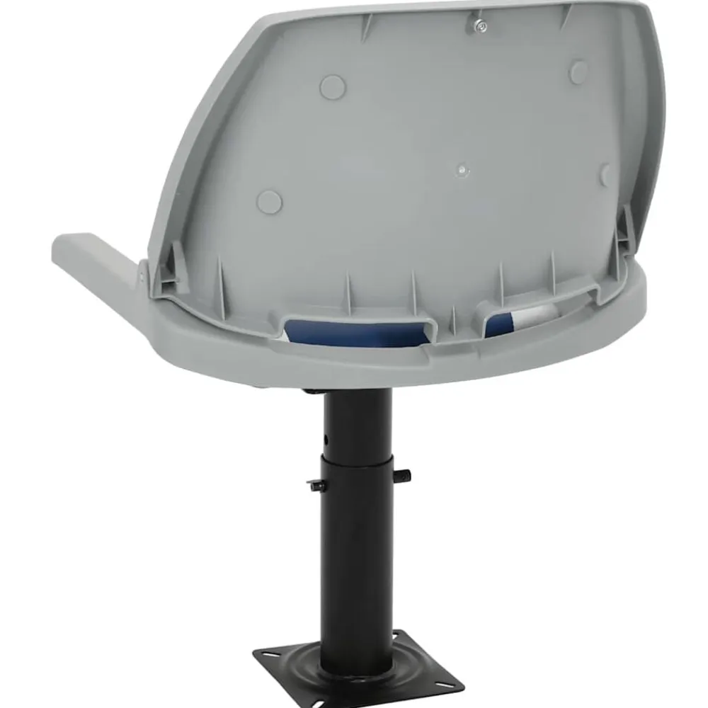 vidaXL Asientos plegables de barco 2 uds 48x51x41 cm Azul y blanco Hot