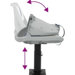 vidaXL Asientos plegables de barco 2 uds 48x51x41 cm Azul y blanco Hot
