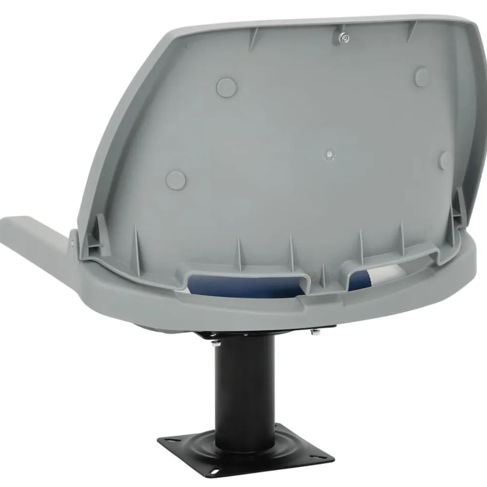 vidaXL Asientos plegables de barco 2 uds 48x51x41 cm Azul y blanco New