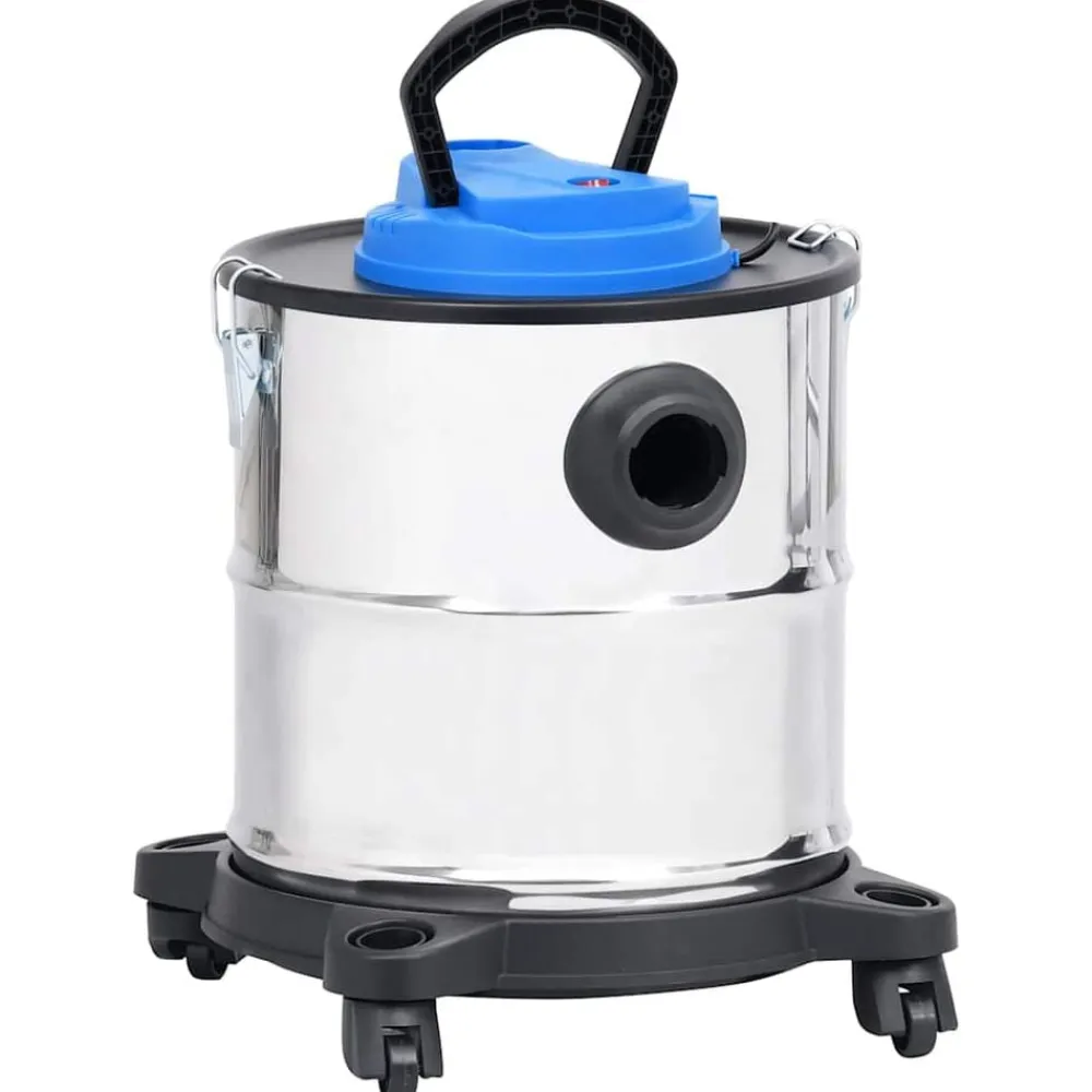 vidaXL Electrodomésticos-Aspiradora de cenizas filtro HEPA 1200 W 20 L acero inoxidable