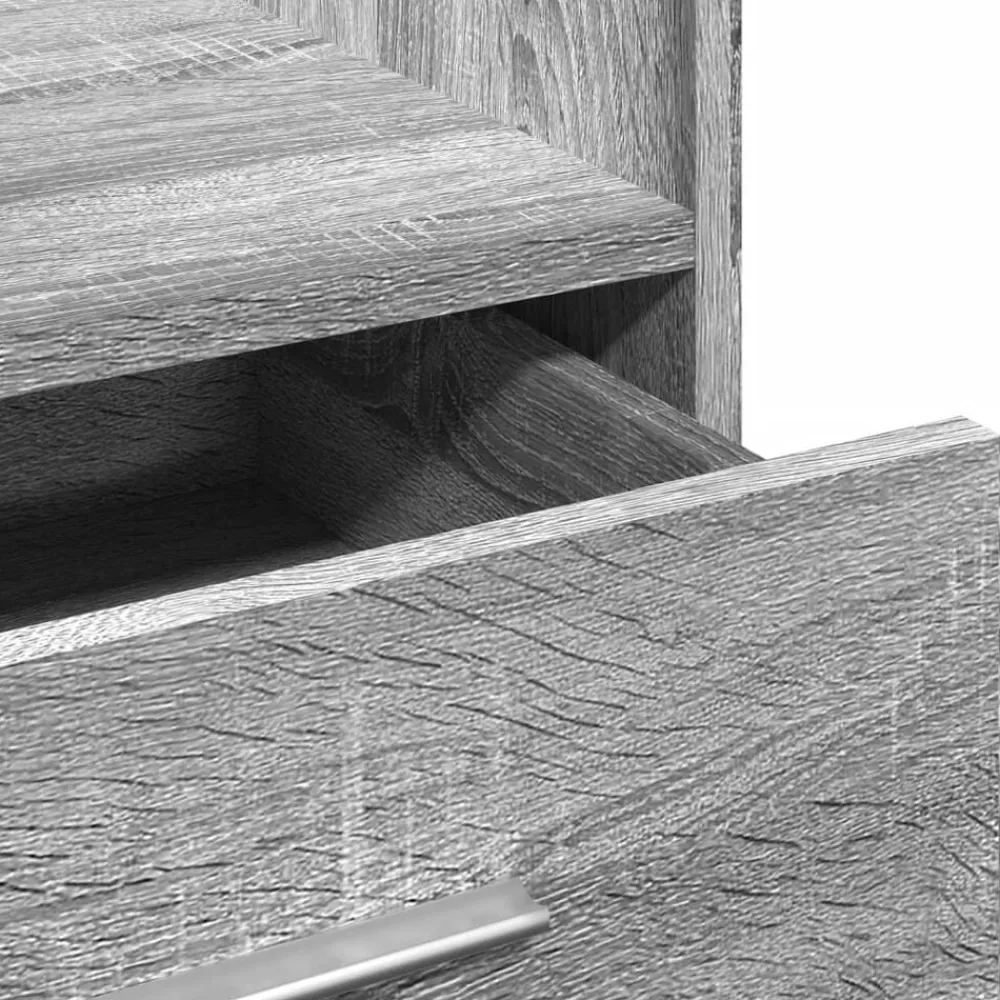 vidaXL Mobiliario De Oficina-Atril con ruedas y cajón madera 55x55x107 cm