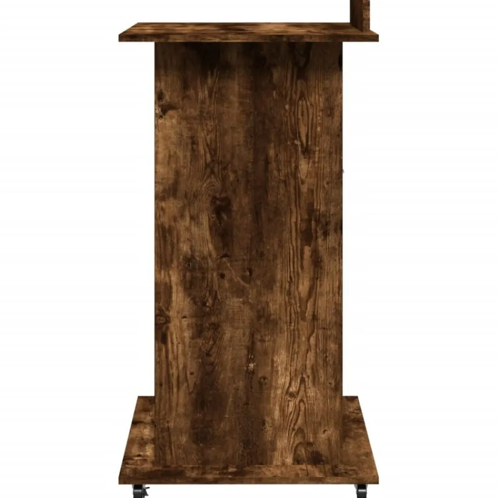 vidaXL Mobiliario De Oficina-Atril con ruedas y cajón madera 55x55x107 cm