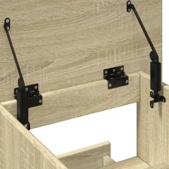 vidaXL Atril con ruedas y cajón madera 55x55x107 cm Roble Sonoma Discount