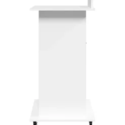 vidaXL Mobiliario De Oficina-Atril con ruedas y cajón madera ingeniería 55x55x107 cm
