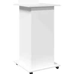 vidaXL Mobiliario De Oficina-Atril con ruedas y cajón madera ingeniería 55x55x107 cm