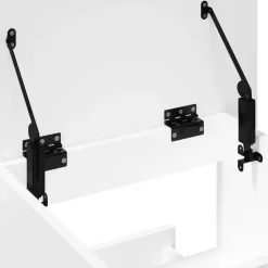 vidaXL Mobiliario De Oficina-Atril con ruedas y cajón madera ingeniería 55x55x107 cm