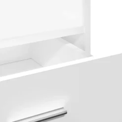 vidaXL Mobiliario De Oficina-Atril con ruedas y cajón madera ingeniería 55x55x107 cm
