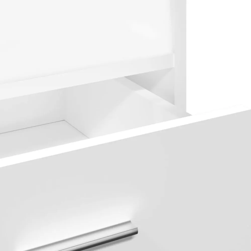 vidaXL Mobiliario De Oficina-Atril con ruedas y cajón madera ingeniería 55x55x107 cm