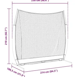vidaXL Ayuda de Entrenamiento de Golf Negro 250 x 106,5 x 210 cm Hot