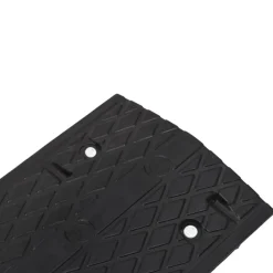 vidaXL Avisos-Badén de velocidad caucho amarillo y negro 97x32,5x4 cm