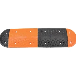 vidaXL Avisos-Badén de velocidad caucho amarillo y negro 129x32,5x4 cm