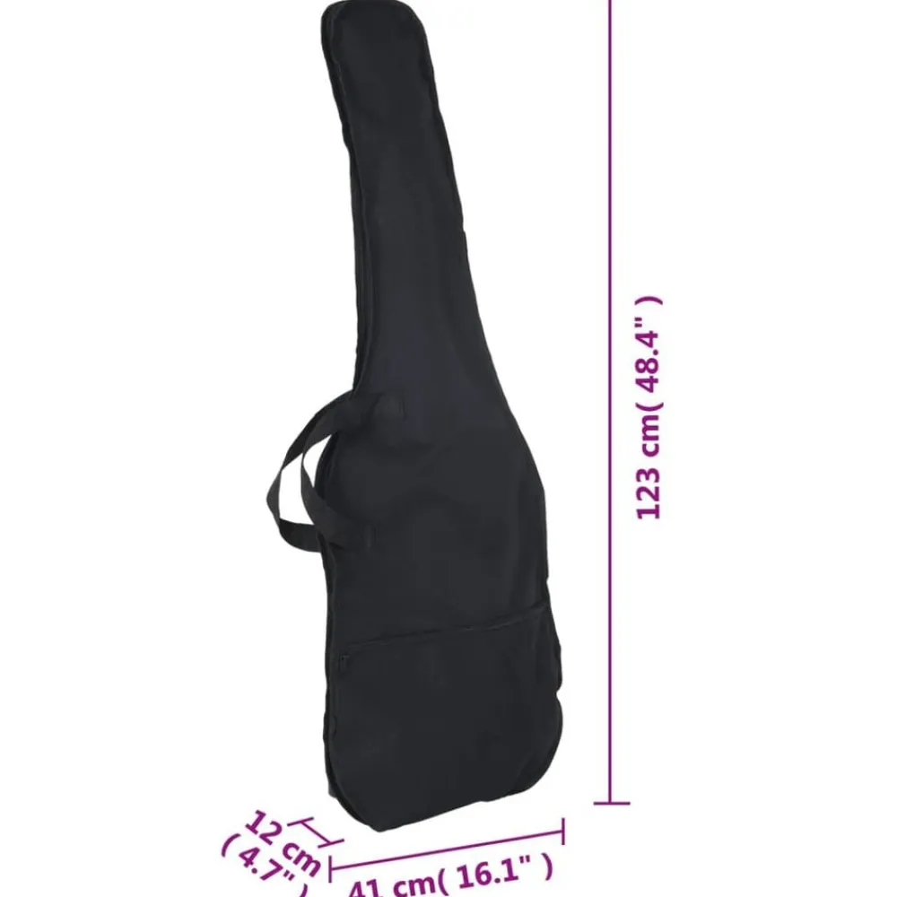 vidaXL Bajo eléctrico para principiantes y funda marrón negro 4/4 46" Marrón y negro Sale
