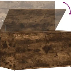 vidaXL Armarios Y Almacenamiento-Baúl almacenaje madera contrachapada 84x42x46 cm