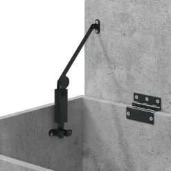 vidaXL Baúl almacenaje madera contrachapada gris hormigón 84x42x46 cm Gris hormigón Outlet