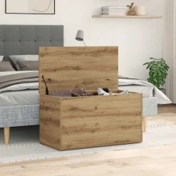 vidaXL Armarios Y Almacenamiento-Baúl de almacenaje madera ingeniería 84x42x46 cm
