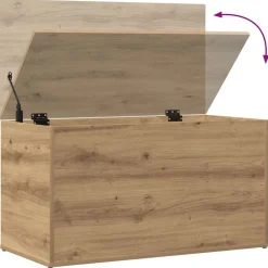 vidaXL Armarios Y Almacenamiento-Baúl de almacenaje madera ingeniería 84x42x46 cm