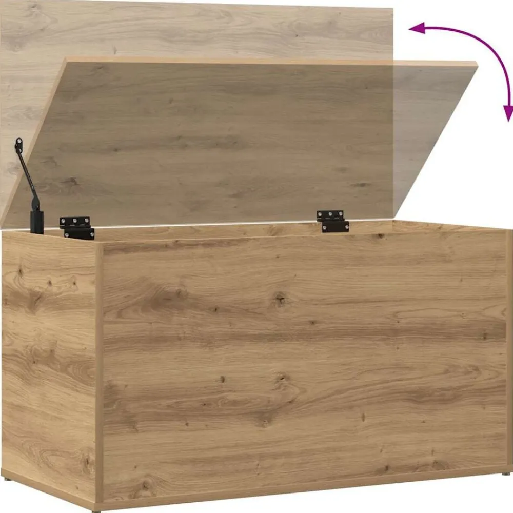 vidaXL Armarios Y Almacenamiento-Baúl de almacenaje madera ingeniería 84x42x46 cm