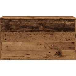 vidaXL Armarios Y Almacenamiento-Baúl de almacenamiento madera ingeniería envejecida 84x42x46 cm