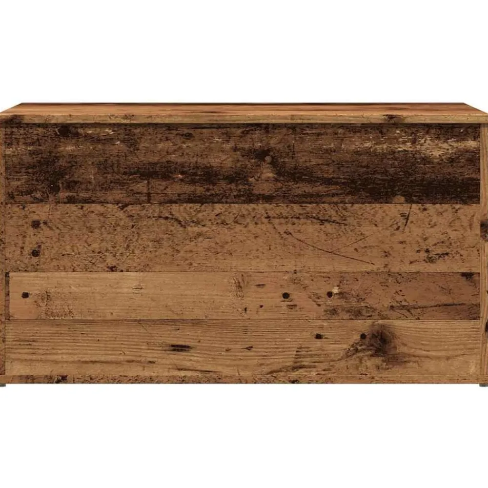 vidaXL Armarios Y Almacenamiento-Baúl de almacenamiento madera ingeniería envejecida 84x42x46 cm
