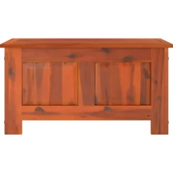 vidaXL Baúl de almacenamiento con tapa madera maciza de acacia marrón Marrón Best
