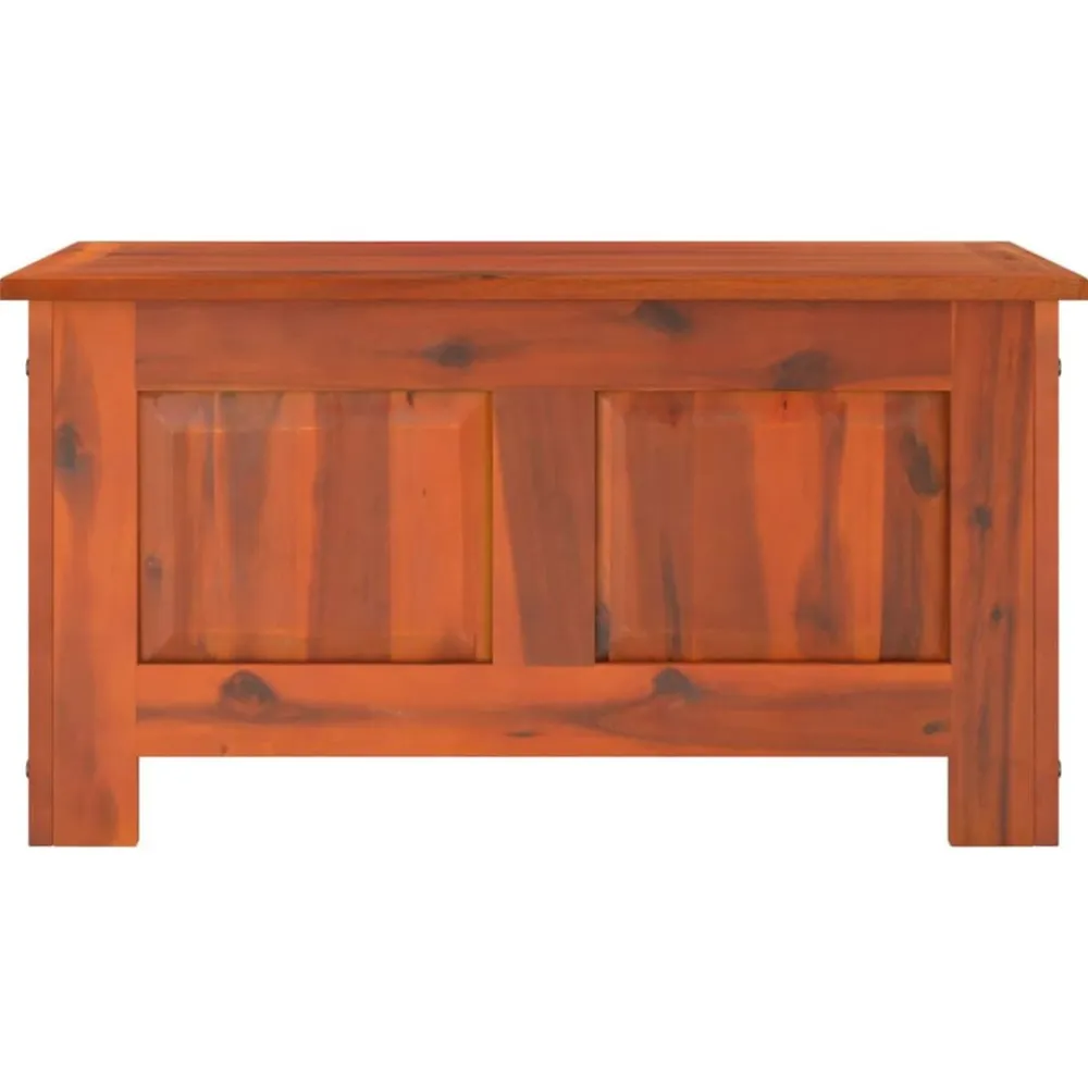 vidaXL Baúl de almacenamiento con tapa madera maciza de acacia marrón Marrón Best