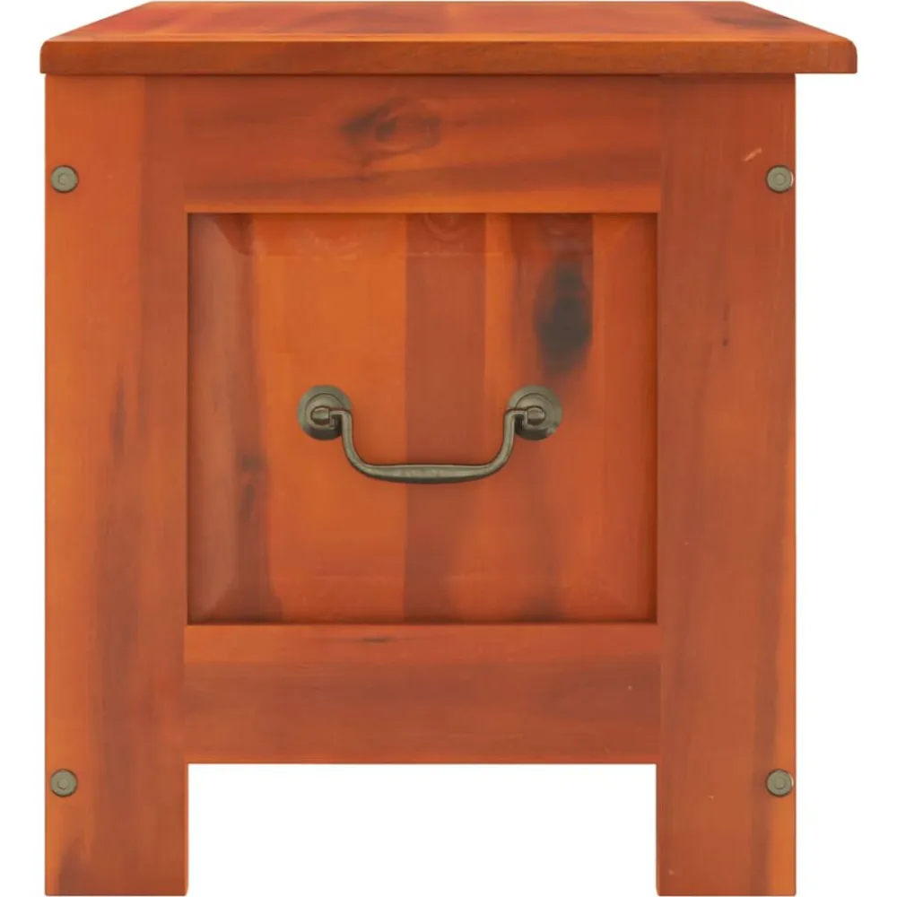 vidaXL Baúl de almacenamiento con tapa madera maciza de acacia marrón Marrón Best