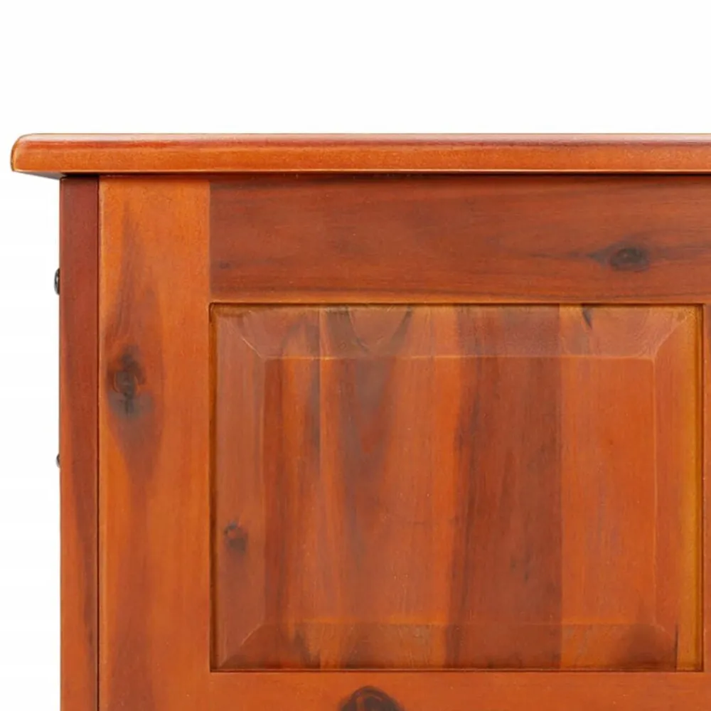vidaXL Baúl de almacenamiento con tapa madera maciza de acacia marrón Marrón Best