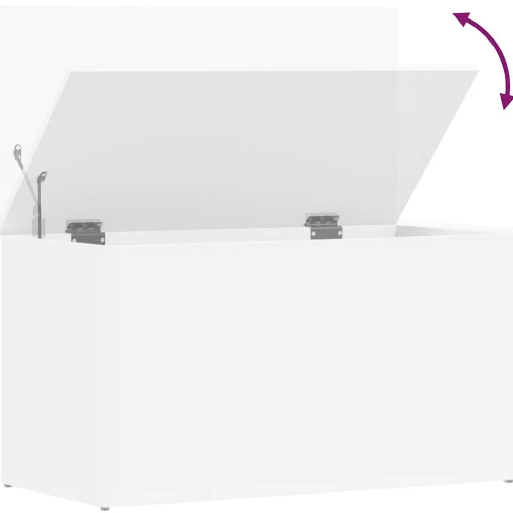 vidaXL Armarios Y Almacenamiento-Baúl de almacenamiento madera contrachapada 84x42x46 cm