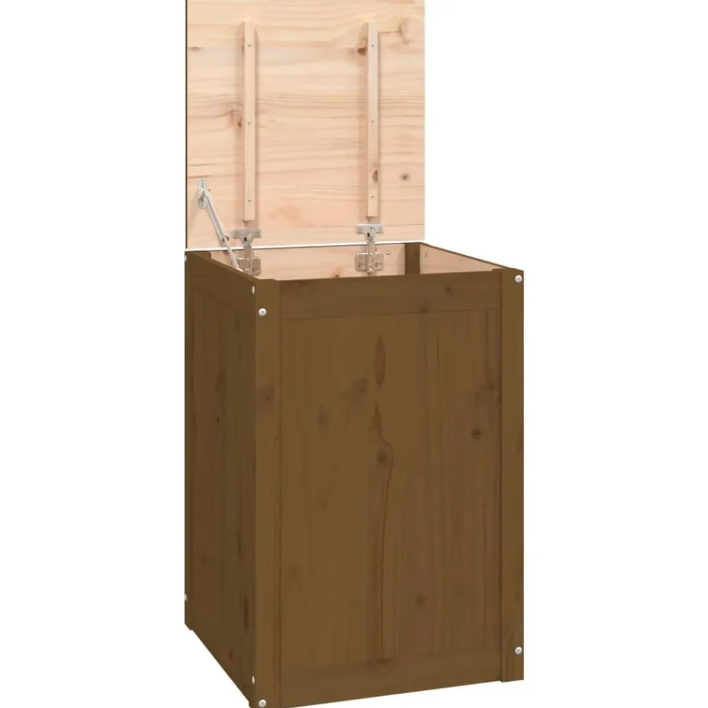 vidaXL Baúl para colada madera maciza pino marrón miel 44x44x66 cm Marrón miel Best