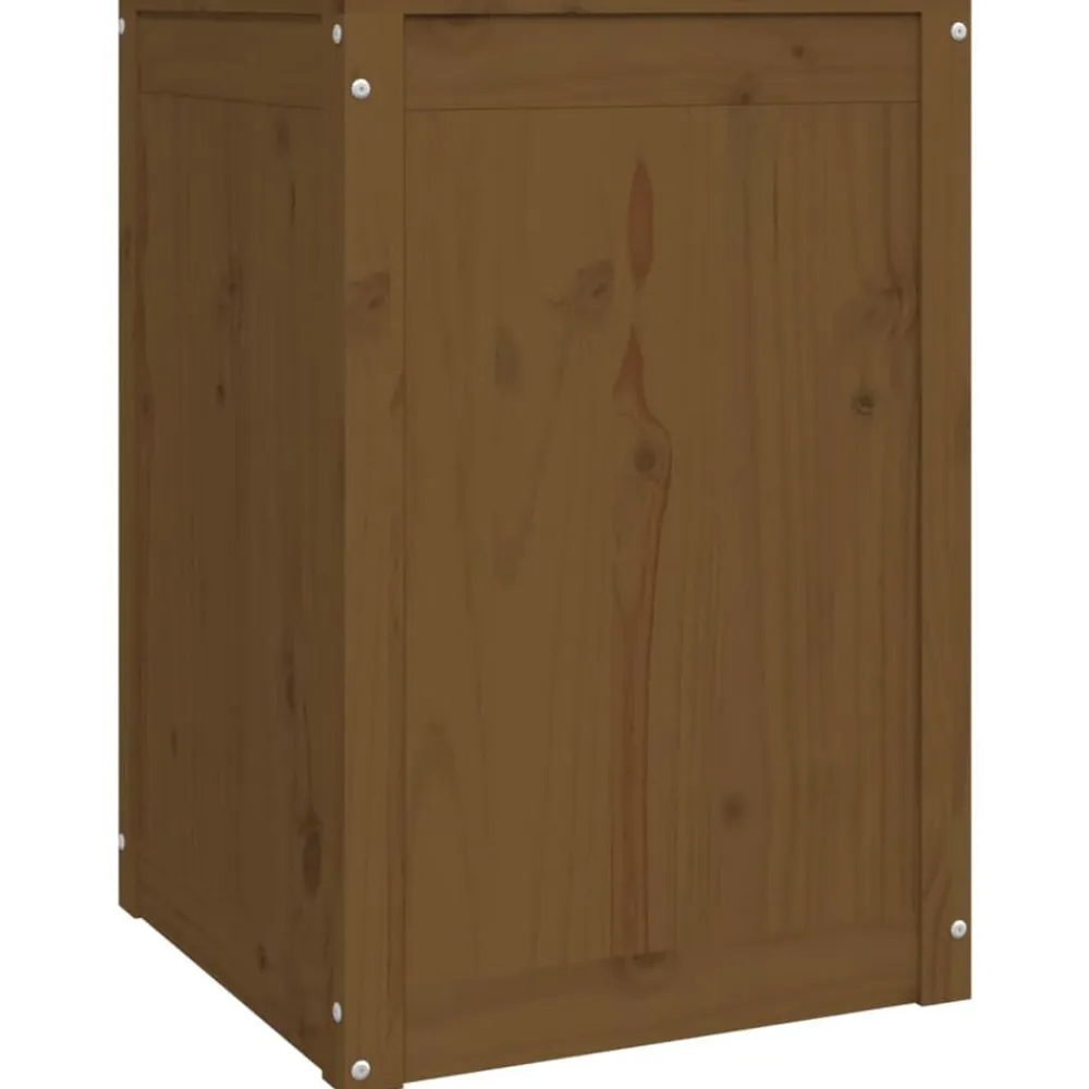 vidaXL Baúl para colada madera maciza pino marrón miel 44x44x66 cm Marrón miel Best