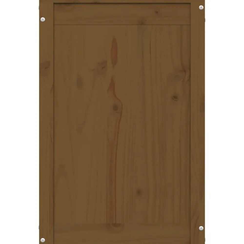 vidaXL Baúl para colada madera maciza pino marrón miel 44x44x66 cm Marrón miel Best