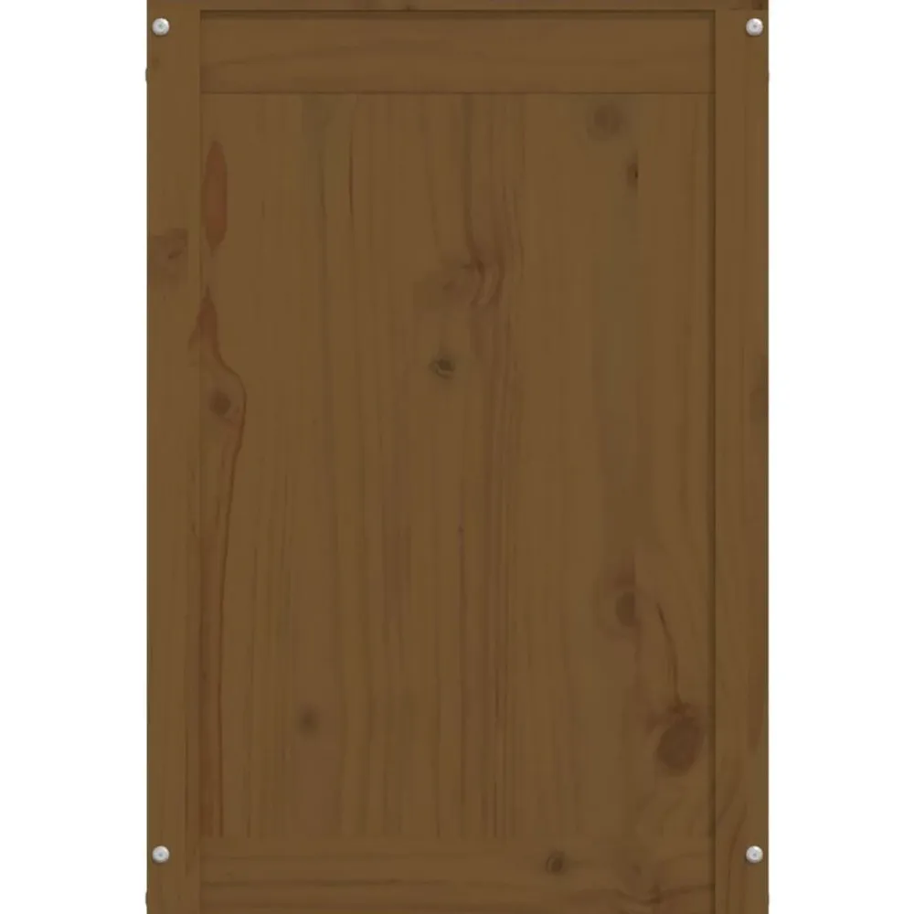 vidaXL Baúl para colada madera maciza pino marrón miel 44x44x66 cm Marrón miel Best
