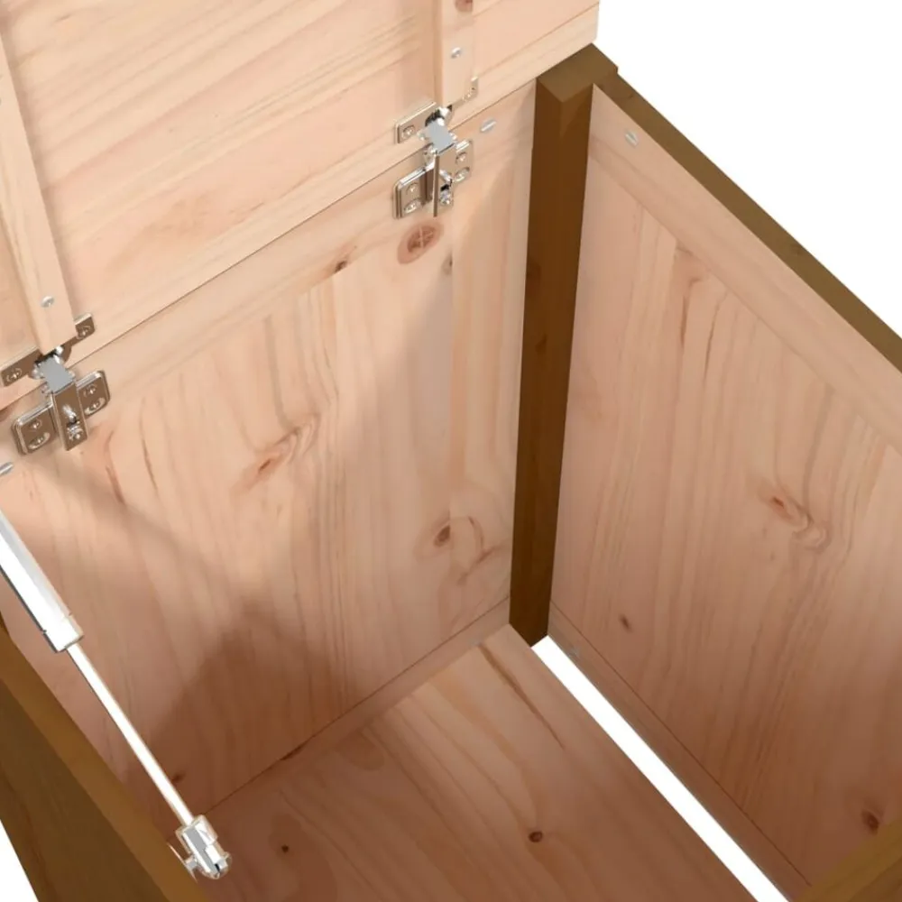 vidaXL Baúl para colada madera maciza pino marrón miel 44x44x66 cm Marrón miel Best
