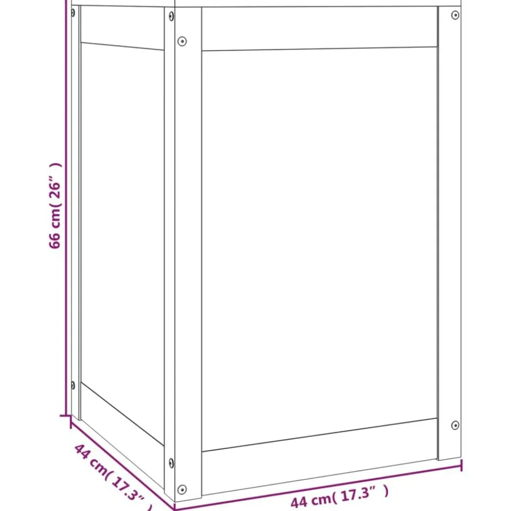 vidaXL Baúl para colada madera maciza pino marrón miel 44x44x66 cm Marrón miel Best