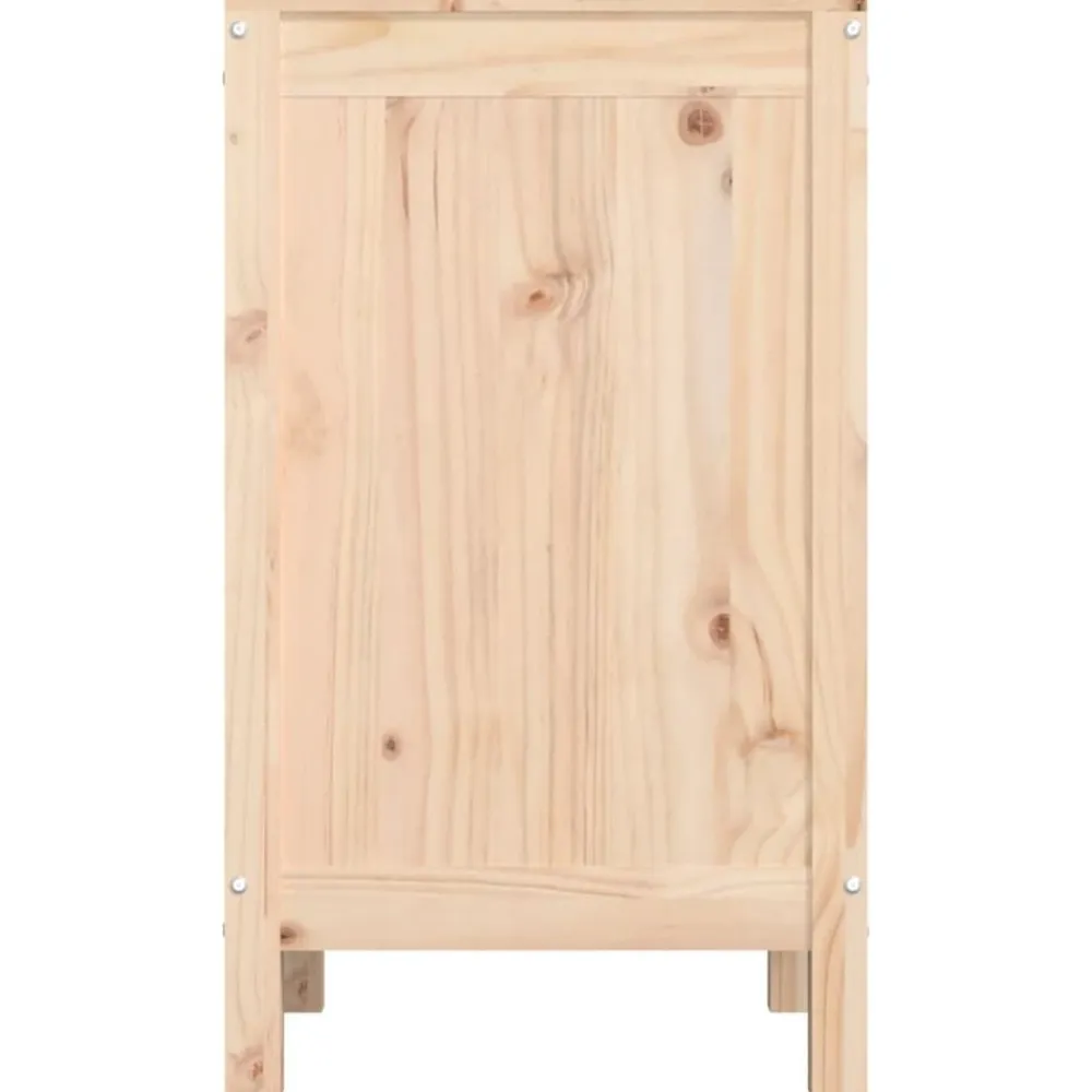 vidaXL Productos Del Hogar-Baúl para la colada madera maciza de pino 44x44x76 cm