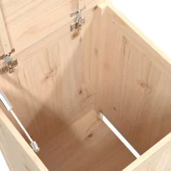 vidaXL Productos Del Hogar-Baúl para la colada madera maciza de pino 44x44x76 cm