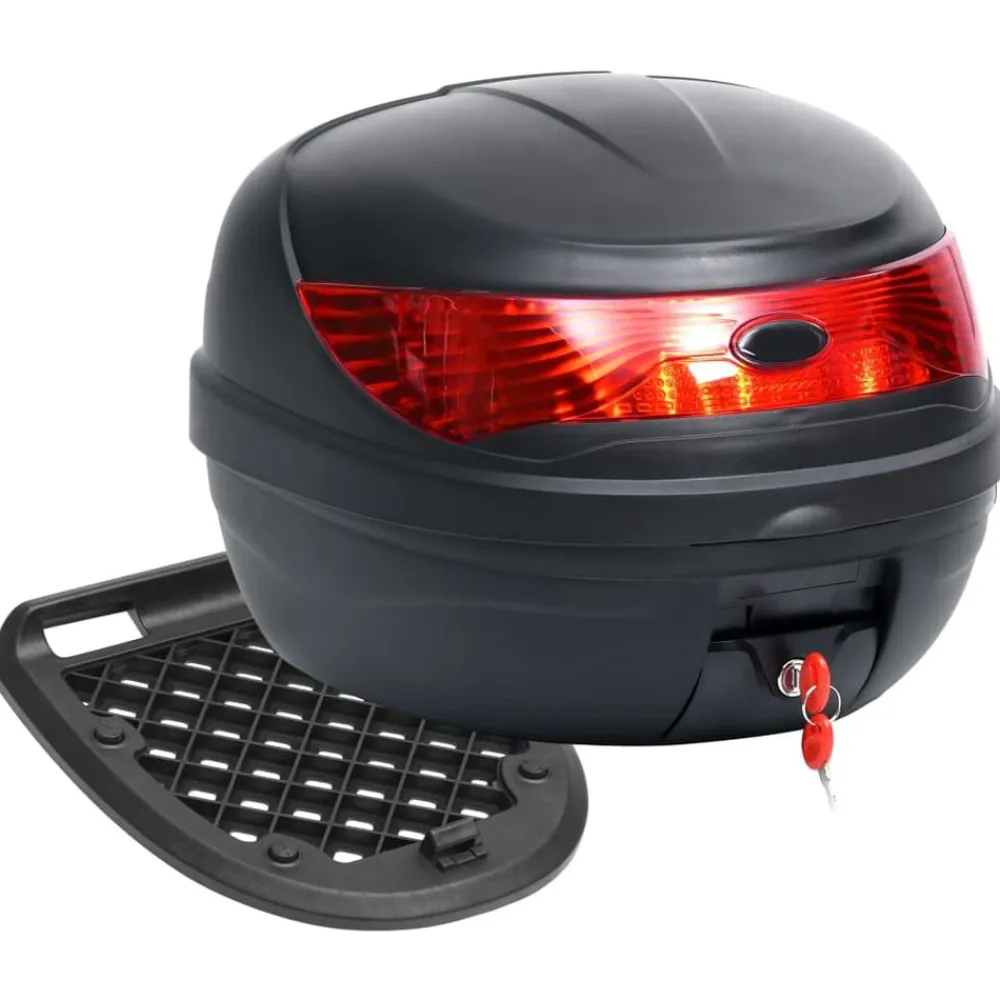 vidaXL Piezas Y Accesorios Para Vehículos-Baúl para motos un casco 35 L