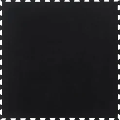 vidaXL Fitness Y Musculación-Baldosa de suelo de goma negro 12 mm 100x100 cm