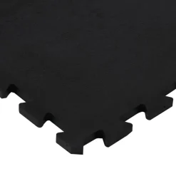 vidaXL Fitness Y Musculación-Baldosa de suelo de goma negro 12 mm 100x100 cm
