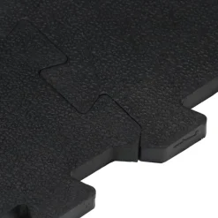 vidaXL Fitness Y Musculación-Baldosa de suelo de goma negro 12 mm 100x100 cm