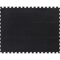 vidaXL Fitness Y Musculación-Baldosa de suelo de goma negro 12 mm 90x120 cm
