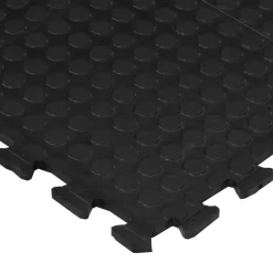 vidaXL Fitness Y Musculación-Baldosa de suelo de goma negro 12 mm 90x120 cm