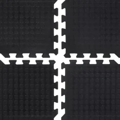 vidaXL Fitness Y Musculación-Baldosa de suelo de goma negro 12 mm 90x120 cm