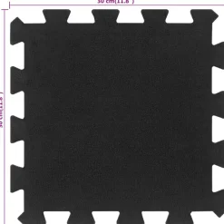 vidaXL Baldosas de suelo de goma 16 unidades negro 16 mm 30x30 cm Sale