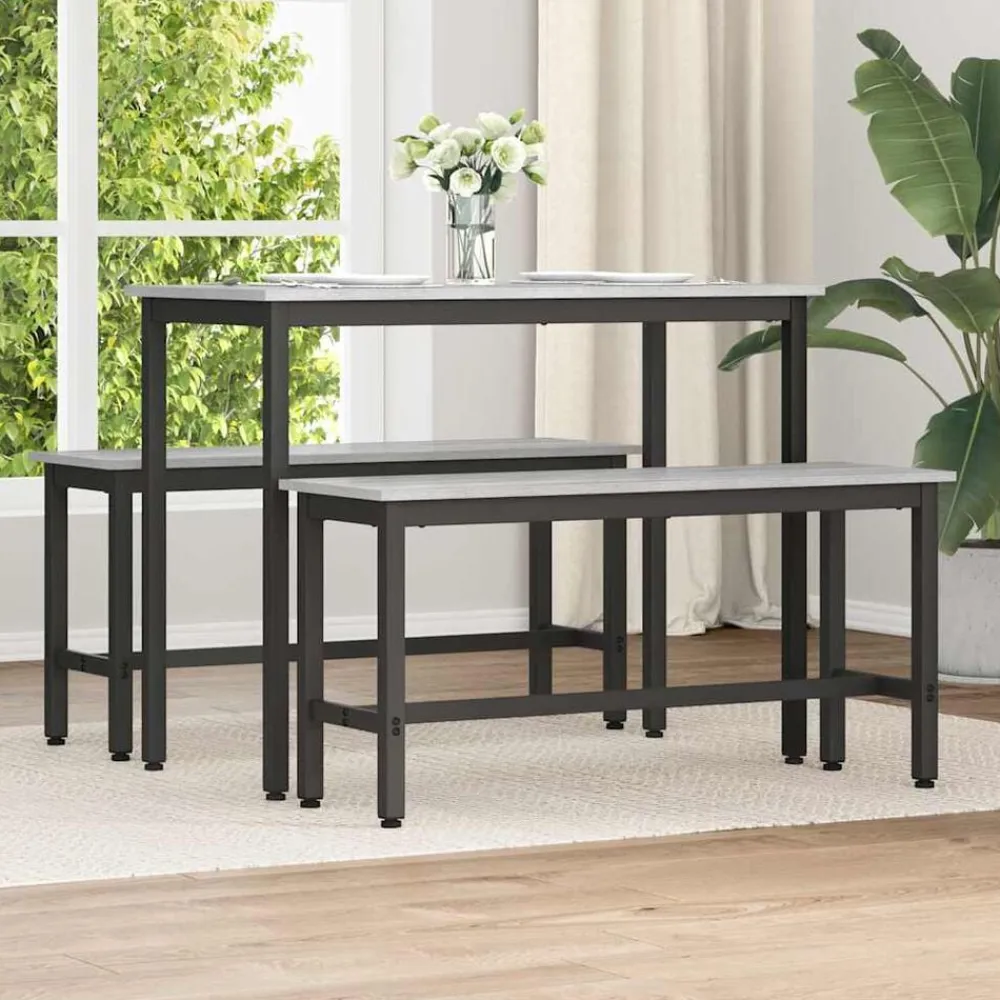 vidaXL Bancos-Banca de Comedor 100 x 32,5 x 48,5 cm