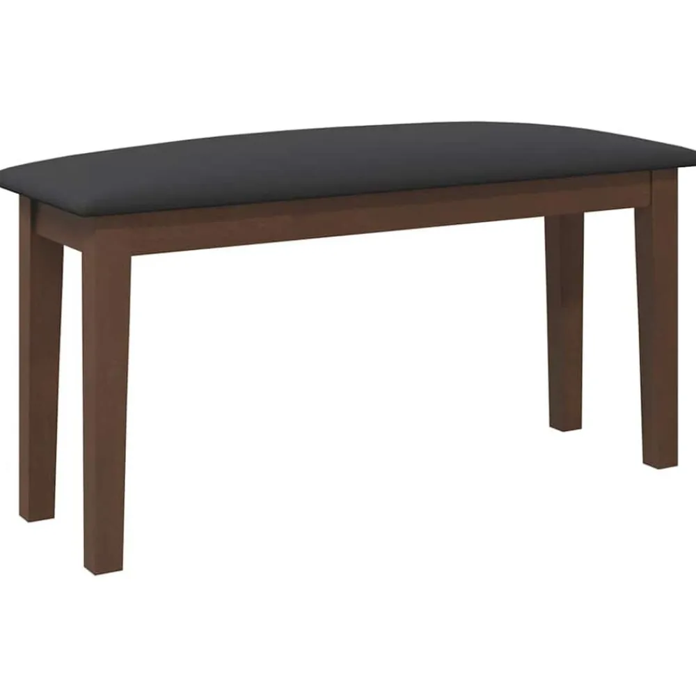 vidaXL Banco 90 cm Madera Maciza Marrón Caucho Marrón y oscuro Sale