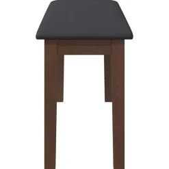 vidaXL Banco 90 cm Madera Maciza Marrón Caucho Marrón y oscuro Sale